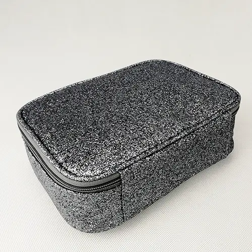 Professional Beauty Private Fashion Label Black Cosmetic Train Case Makeup Bag  